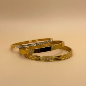 Bracelet Laminated Gold 14k with Zircon for Women Gifts Accessories